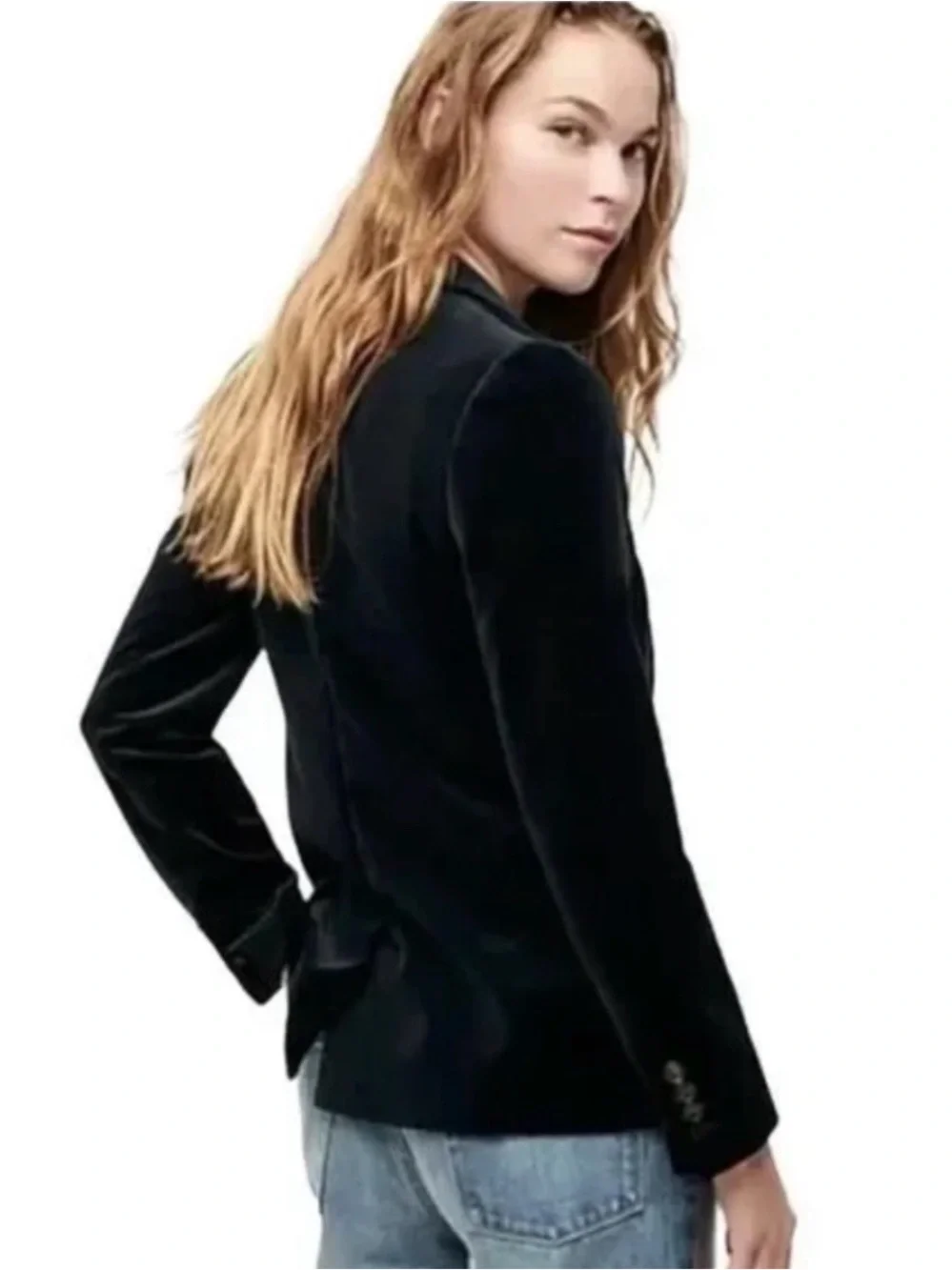 J. Crew Parke Black Velvet Blazer Jacket - Women's